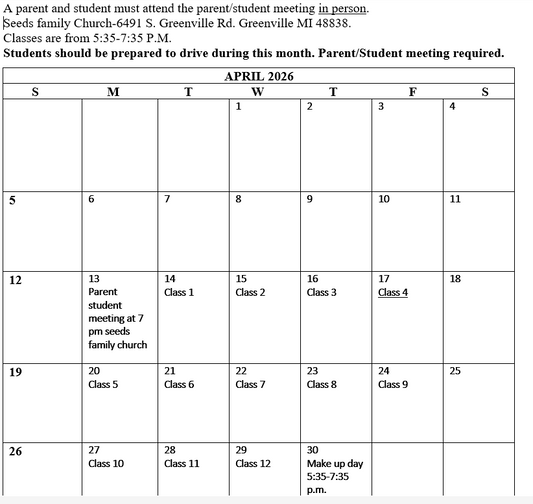 2026 April Greenville Segment one